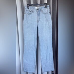 Abercrombie & Fitch Light Blue Wide-Leg Jeans